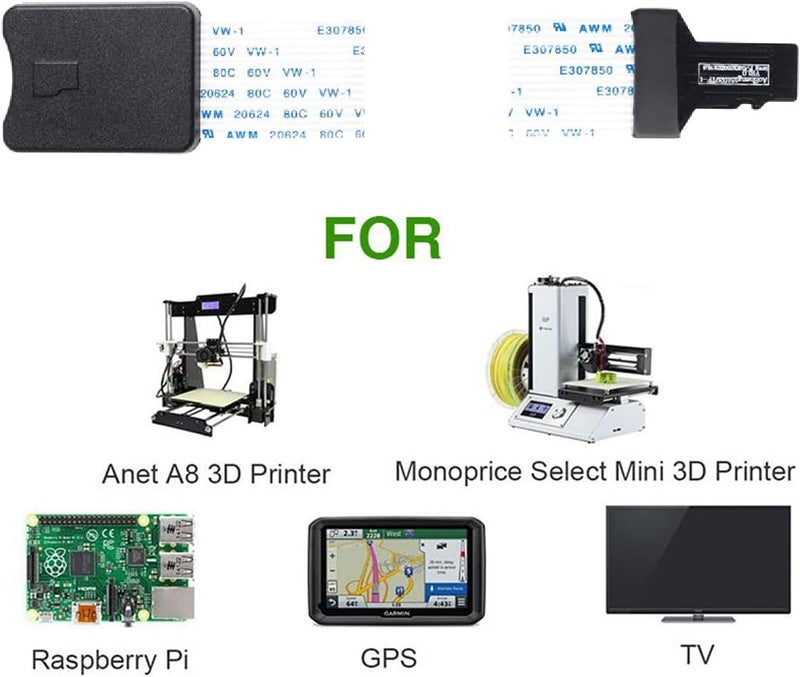 Cablecc Micro-SD TF Memory Card Kit Male to TF Female Extension Soft Flat FPC Cable Extender 25cm - Image 3